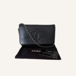 Chanel Black Caviar Timeless CC Wallet on Chain