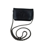 Chanel Black Caviar Timeless CC Wallet on Chain