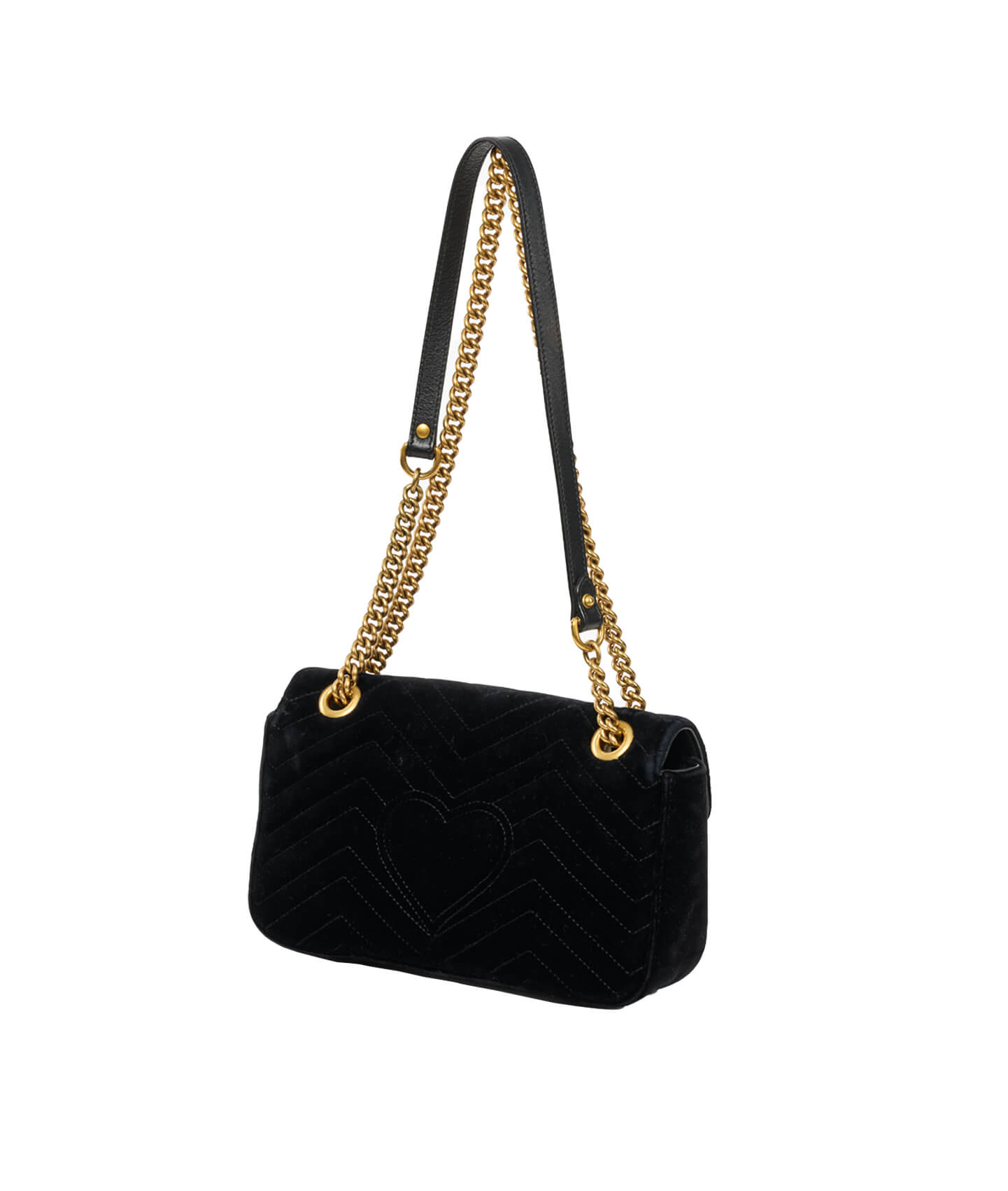 Authentic Gucci GG Marmont medium velvet flap bag luxury designer accessory