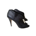 Chanel Pearl Open Toe Booties (Size 42)