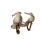 Dolce & Gabbana Nappa Mordore Sandals with Baroque DG Heel (Size 41)