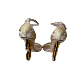 Dolce & Gabbana Nappa Mordore Sandals with Baroque DG Heel (Size 41)
