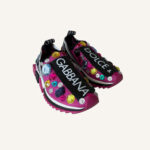 Dolce & Gabbana Pink Sorrento Crystal Low Tops (Size 37)