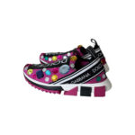 Dolce & Gabbana Pink Sorrento Crystal Low Tops (Size 37)
