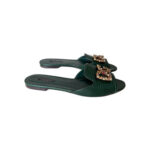 Dolce & Gabbana Logo Embellished Slides (Size 40)