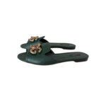 Dolce & Gabbana Logo Embellished Slides (Size 40)