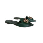 Dolce & Gabbana Logo Embellished Slides (Size 40)