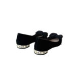 Miu Miu Black Velvet Pumps with Bow (Size 41)