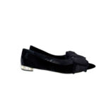 Miu Miu Black Velvet Pumps with Bow (Size 41)