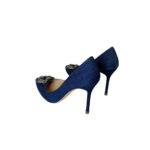 Manolo Blahnik Hangisi Denim & Crystal Pumps (Size 41)