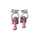 Mach & Mach Double Bow Satin Crystal Embellished Mules (Size 42)