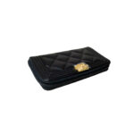 Chanel Boy Leather Zip Around Wallet
