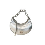 DKNY Les Mini Metallic Silver Shoulderbag