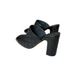 Chanel Black Quilted Leather CC Cap Toe Mules (Size 37.5)