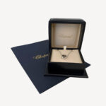 Elegant Chopard Chopardissimo diamond pendant with fine chain in white gold