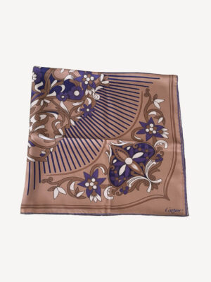 Cartier designer silk scarf with classic paisley print in premium quality