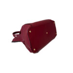 Cartier C De Cartier Burgundy Spinel Bull Calfskin Bag