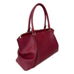 Cartier C De Cartier Burgundy Spinel Bull Calfskin Bag