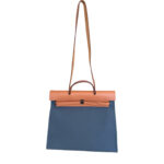 Hermès Herbag 39 handbag with classic canvas body and leather flap, luxury designer accessory