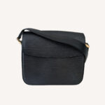 Louis Vuitton Buci bag in black Epi leather with discreet LV logo