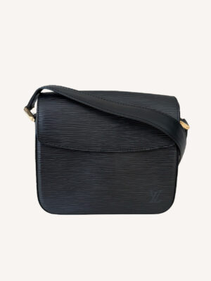 Louis Vuitton Buci bag in black Epi leather with discreet LV logo