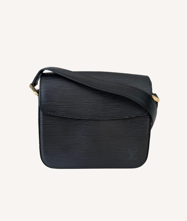 Louis Vuitton Buci bag in black Epi leather with discreet LV logo