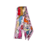 Hermes Twilly Scarf Mille et un Lapins Purple Camel