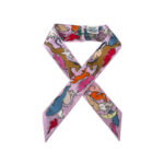 Hermes Twilly Scarf Mille et un Lapins Purple Camel