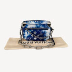 Louis Vuitton Mini Soft Trunk in Bandana Monogram canvas with silver-tone hardware and crossbody stra