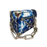 Limited edition Louis Vuitton Mini Soft Trunk in black Bandana Monogram with Virgil Abloh design details