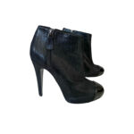 Chanel Patent Leather Cap Toe Ankle Boots (Size 37.5)