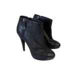 Chanel Patent Leather Cap Toe Ankle Boots (Size 37.5)