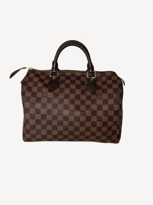 Louis Vuitton Speedy 30 Damier Ebene canvas handbag with top handles