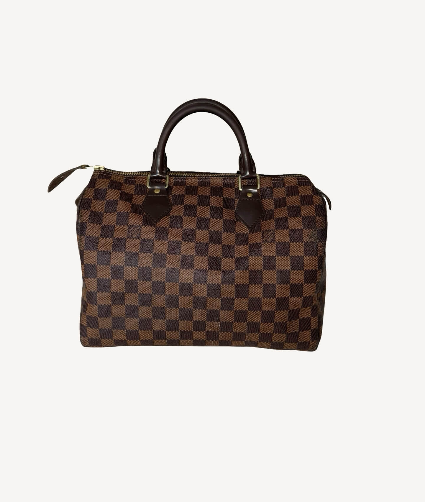 Louis Vuitton Speedy 30 Damier Ebene canvas handbag with top handles