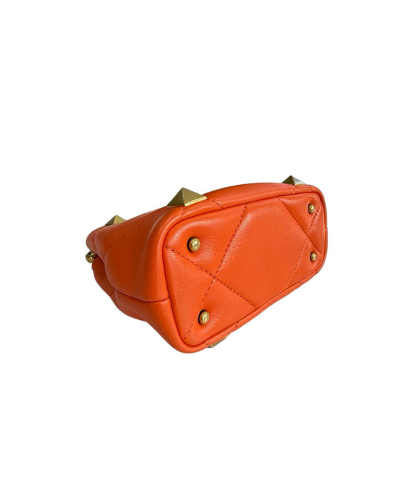 Valentino Roman Stud Raffia Bucket Bag