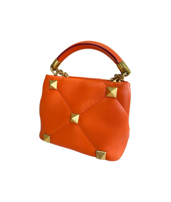 Valentino Roman Stud Raffia Bucket Bag