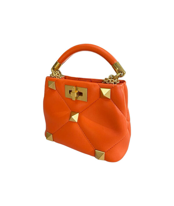 Valentino Roman Stud Raffia Bucket Bag