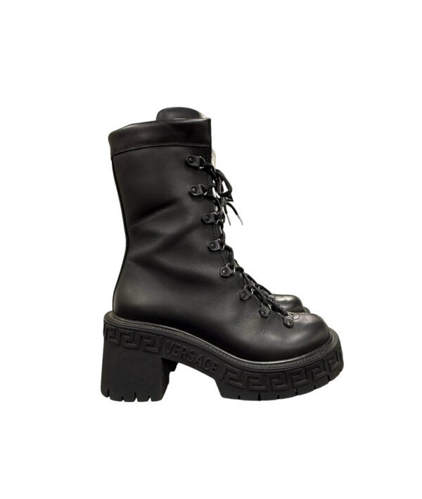 Versace Greca Platform Combat Boots (Size 39)