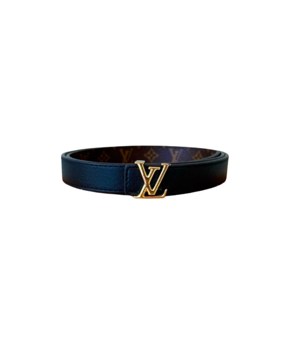 Authentic Louis Vuitton reversible belt 20mm featuring Monogram and smooth calfskin