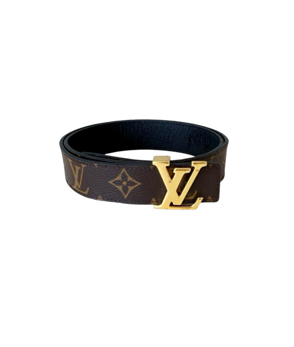 Luxury Louis Vuitton Initiales 30mm belt with signature LV Initials buckle, reversible design