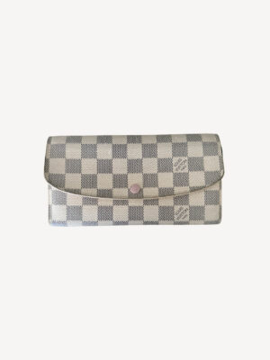 Louis Vuitton Emilie Wallet Damier Azur canvas with pink interior