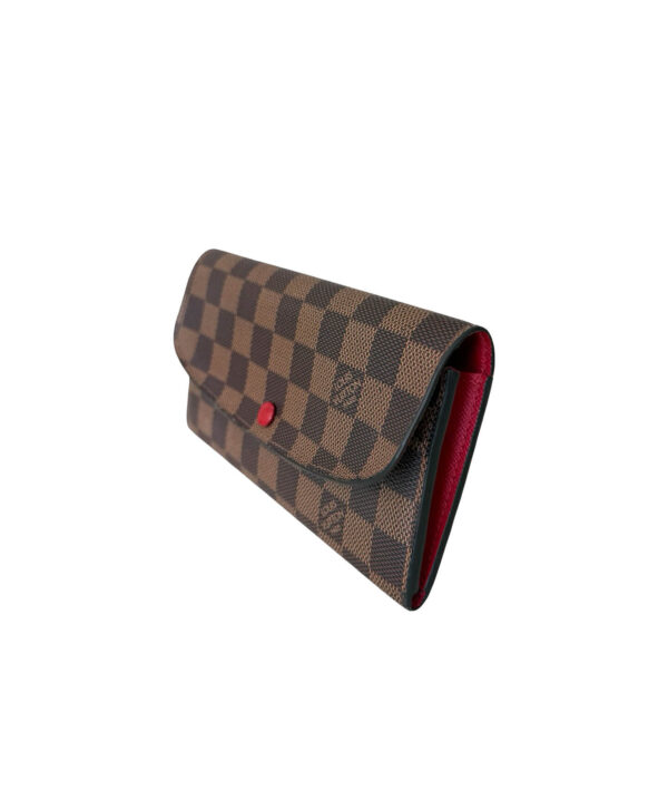 Preowned Louis Vuitton Emilie Damier Ebene bifold wallet with card slots and coin compartment