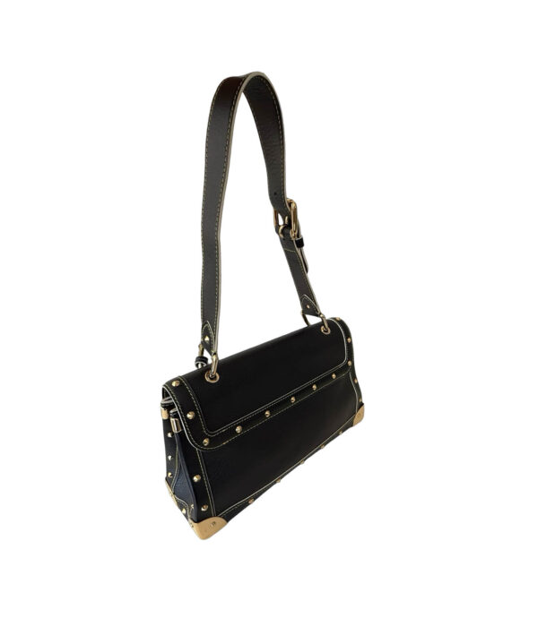 Louis Vuitton Suhali Le Talentueux black leather flap bag with S-lock closure