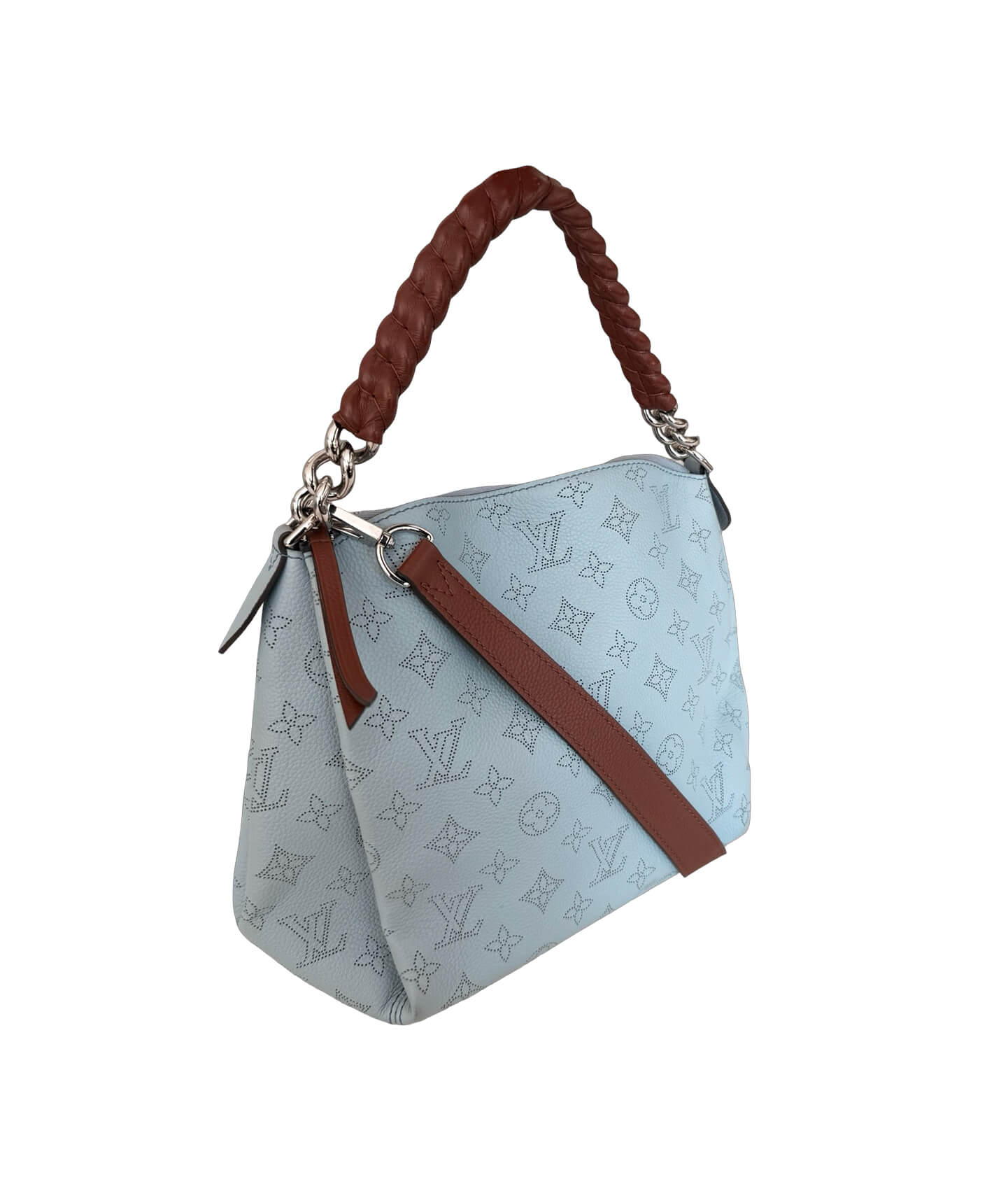 Louis Vuitton Mahina Blue Monogram Babylone BB leather shoulder bag