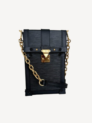 Louis Vuitton Pochette Verticale Trunk in black Epi leather with trunk-inspired design