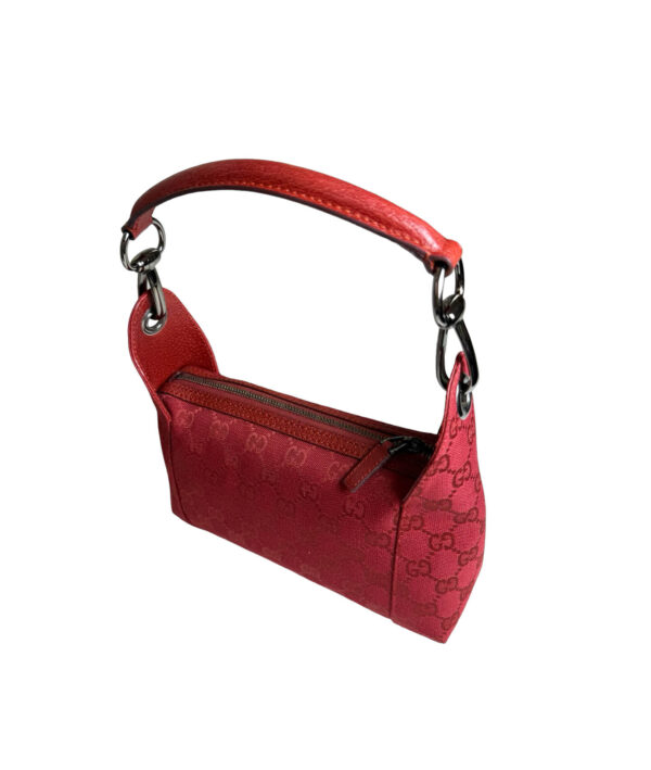 Gucci GG Canvas Hobo Red