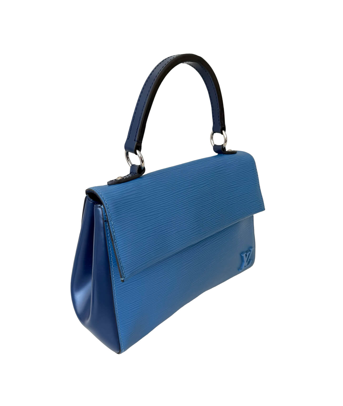 Louis Vuitton Epi Cluny BB structured top handle bag with contrasting Fuchsia details