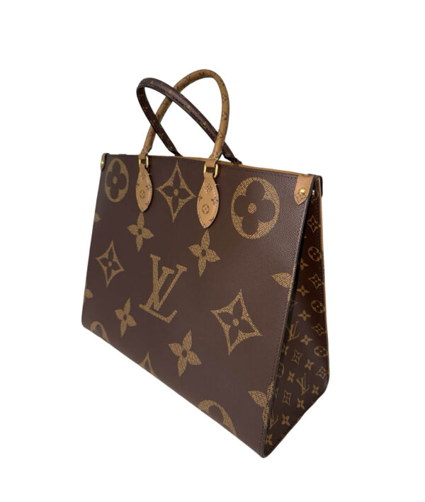 Louis Vuitton OnTheGo GM tote in reverse monogram giant with leather trim